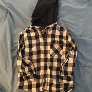 art class Black and Tan Checkered Button Down Shirt